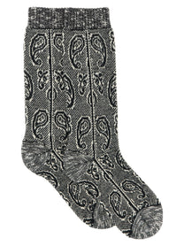 Dries Van Noten Paisley Jacquard Socks White