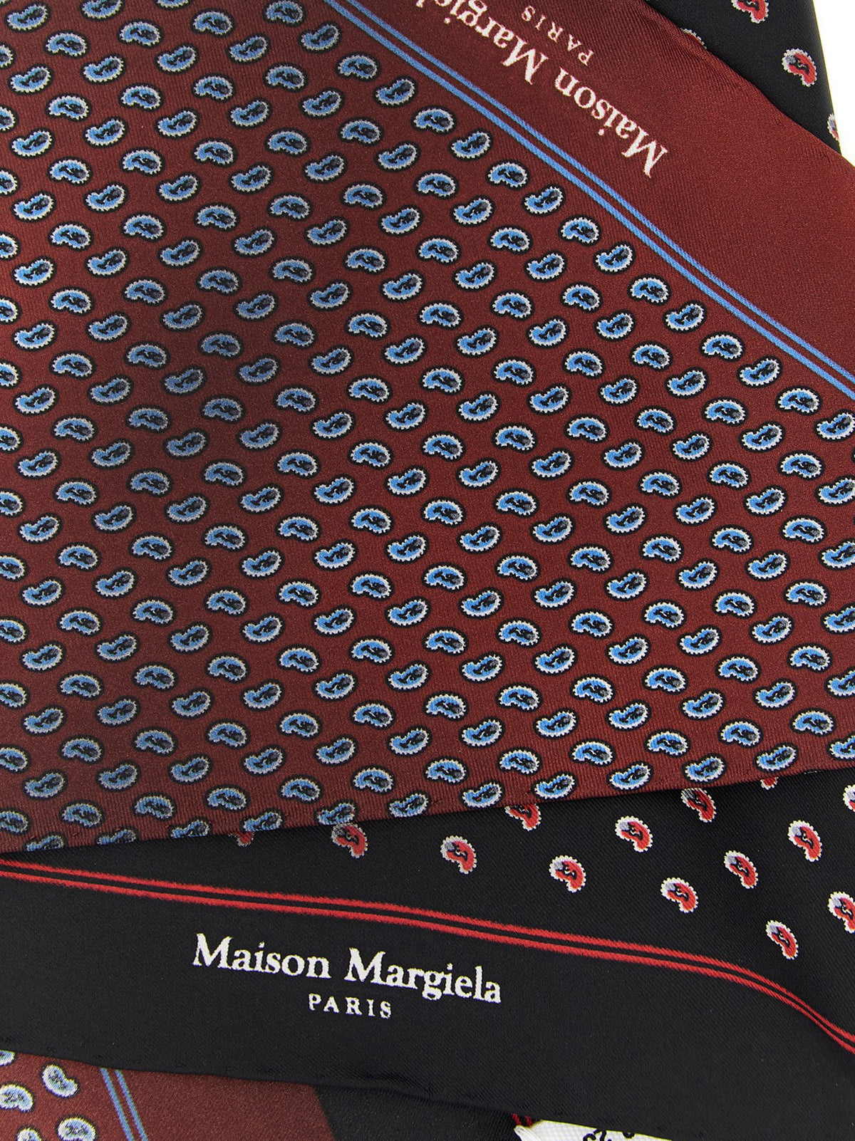 Maison Margiela Paisley Print Double Sided Scarf Gold