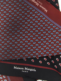 Maison Margiela Paisley Print Double Sided Scarf Gold
