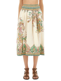 Etro Women's Paisley Print Midi Skirt Multicolor