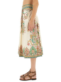 Etro Women's Paisley Print Midi Skirt Multicolor
