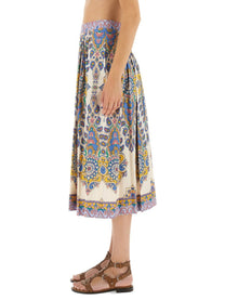 Etro Women's Paisley Print Midi Skirt Multicolor