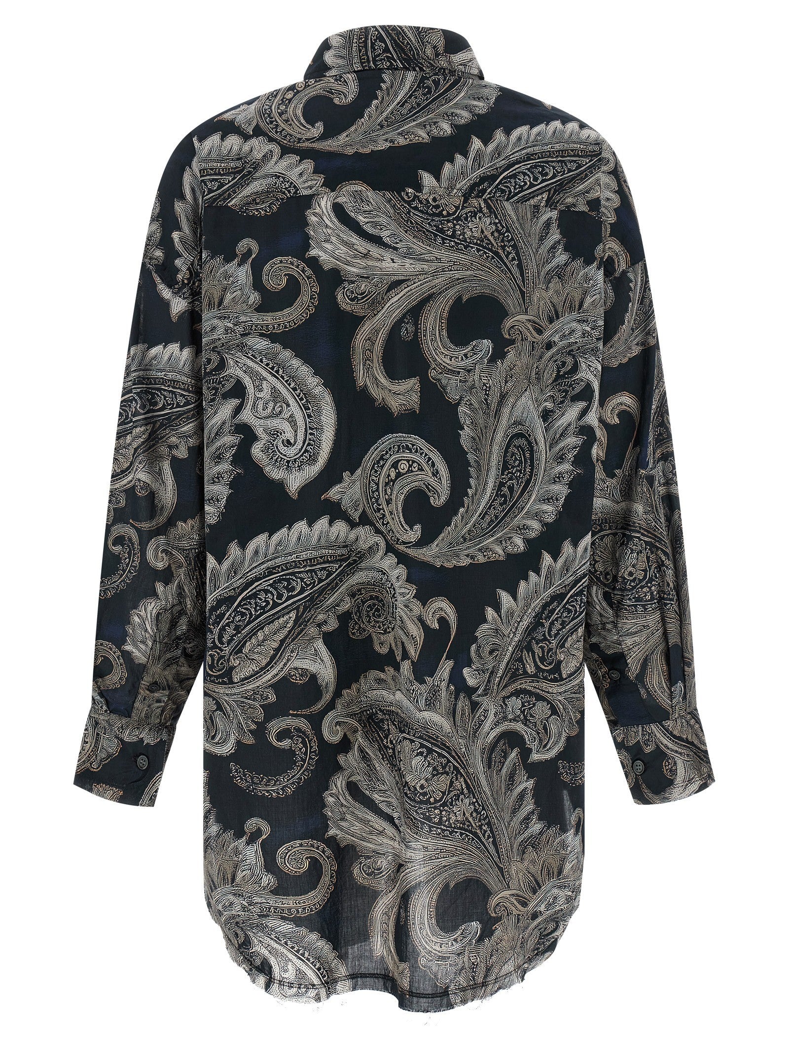 R13 Paisley Print Shirt Gold
