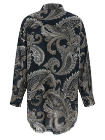 R13 Paisley Print Shirt Gold