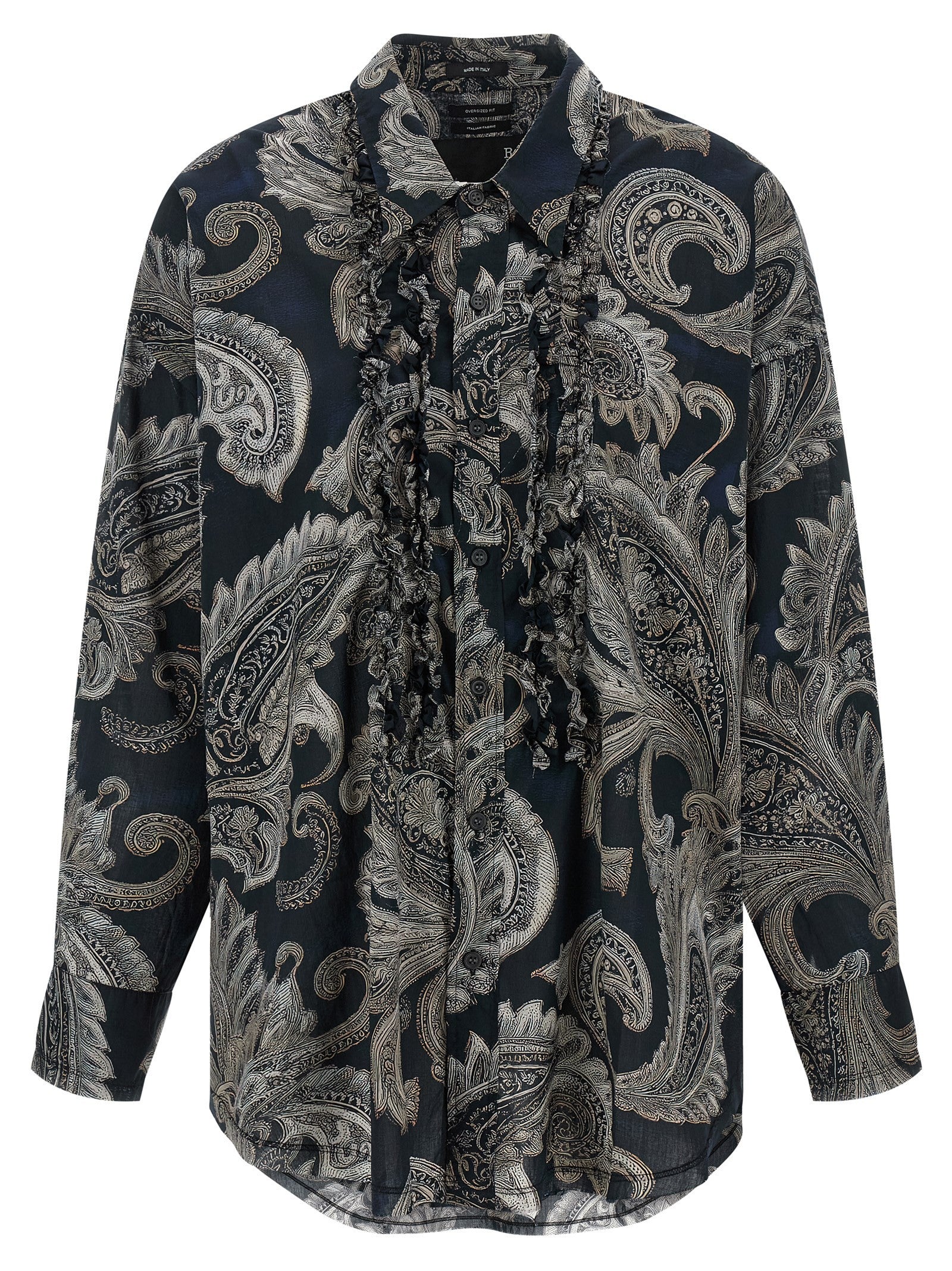 R13 Paisley Print Shirt Gold