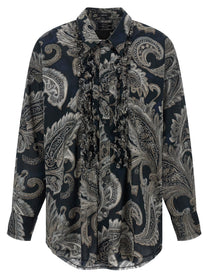 R13 Paisley Print Shirt Gold