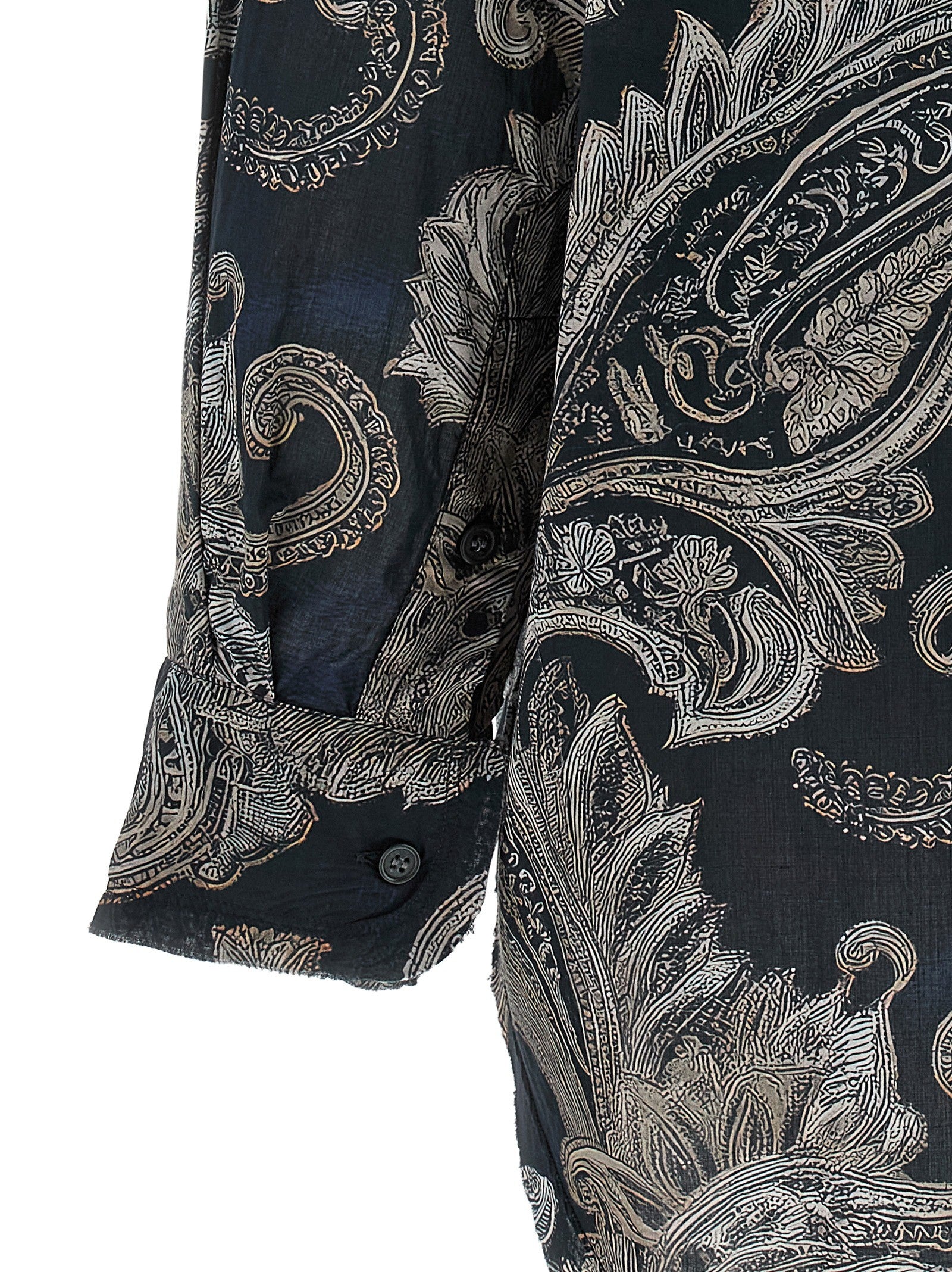 R13 Paisley Print Shirt Gold