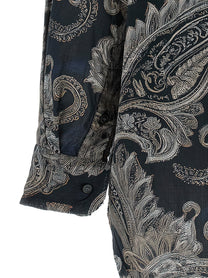 R13 Paisley Print Shirt Gold