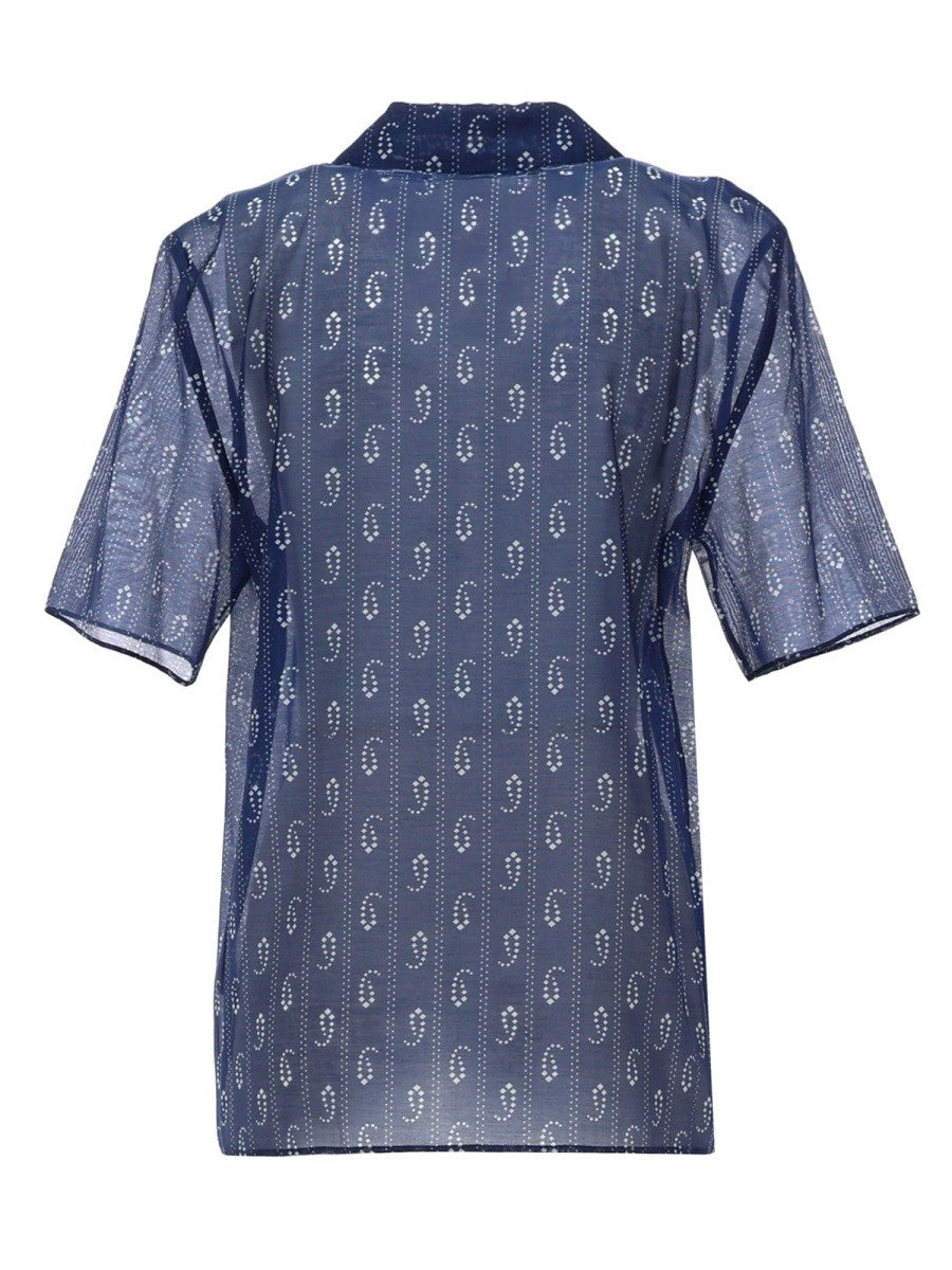 Tory Burch Women's Paisley Print Shirt Blue