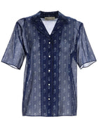 Tory Burch Women's Paisley Print Shirt Blue