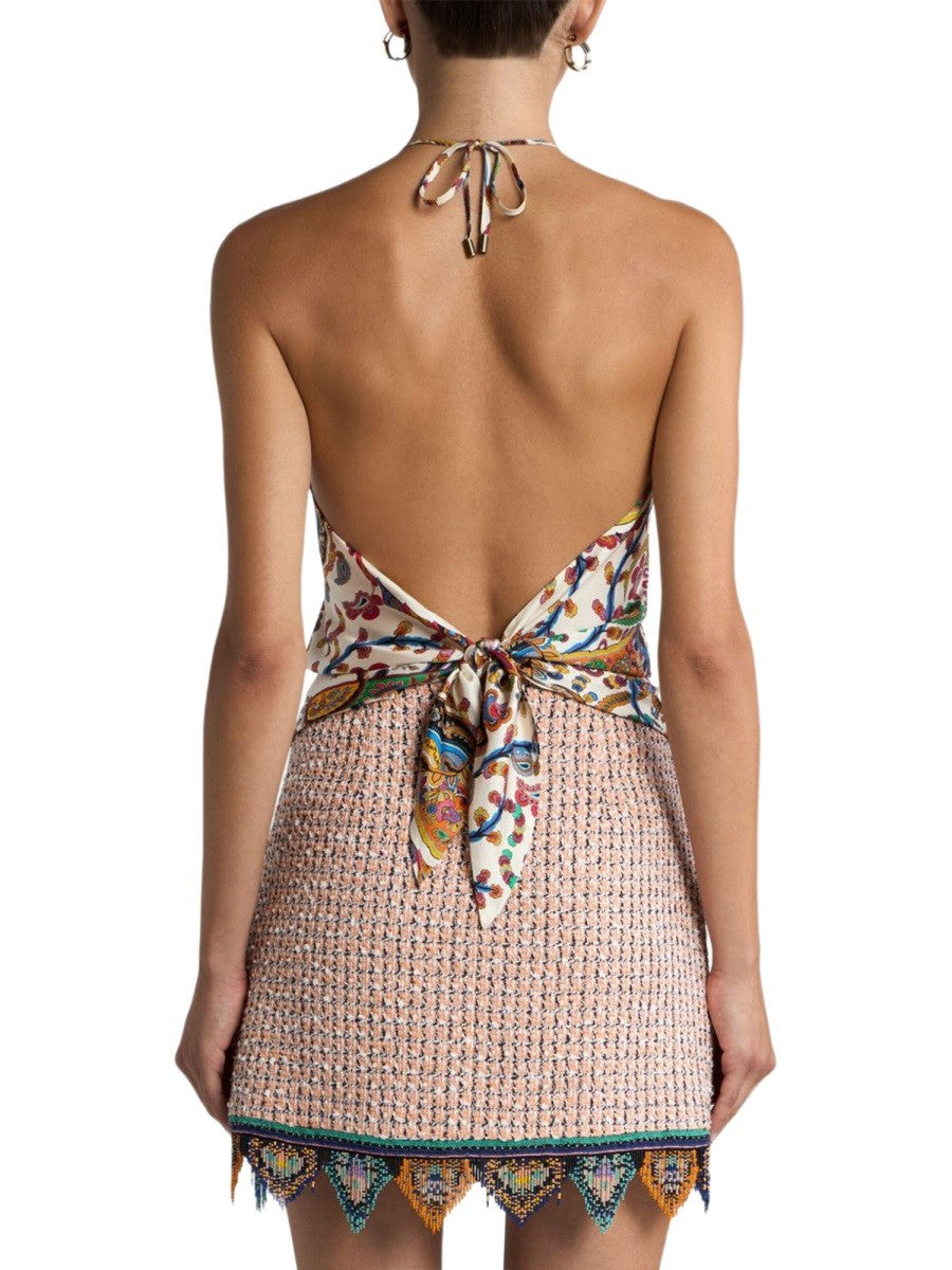 ETRO Women's Paisley Print Silk Top Multicolor