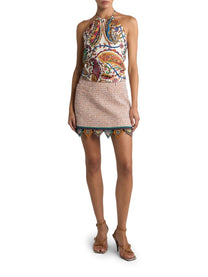 ETRO Women's Paisley Print Silk Top Multicolor