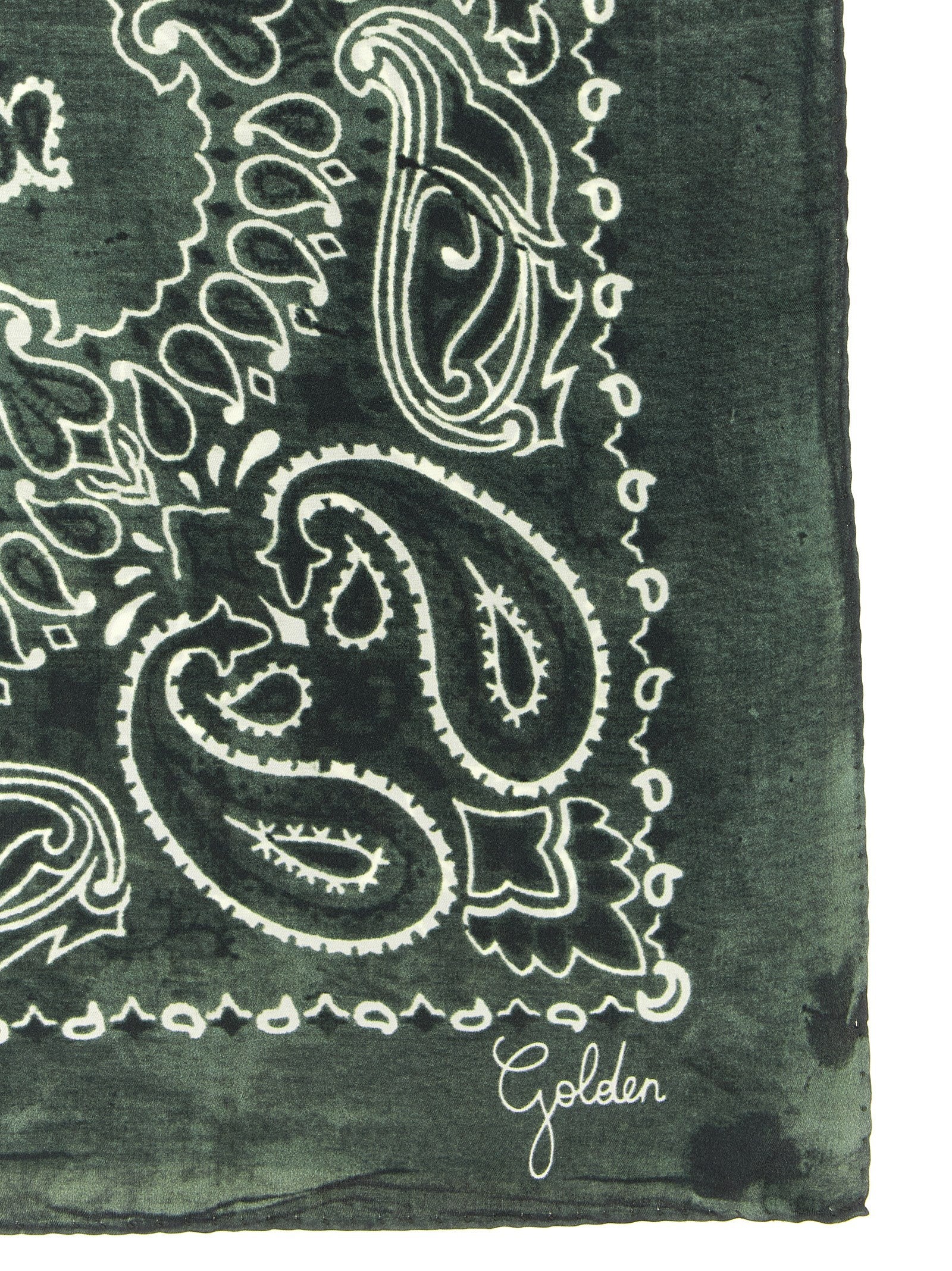 Golden Goose Paisley Scarf Green