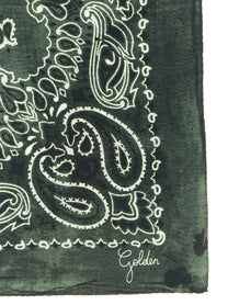 Golden Goose Paisley Scarf Green