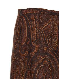 ETRO Paisley Skirt Brown