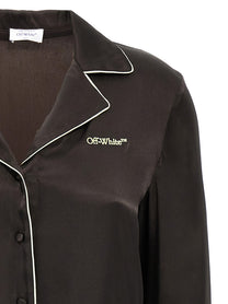 Off-White Pajama Shirt Black