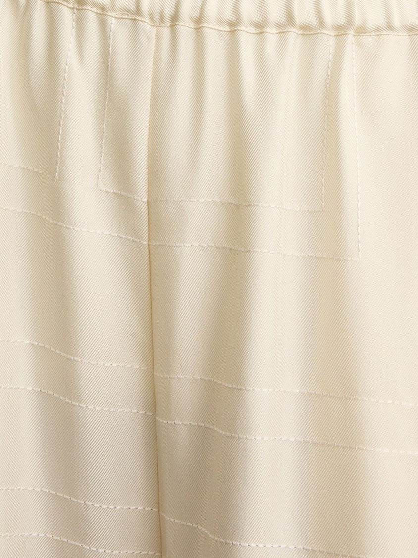Toteme Women's Pajamas Organic Silk Trousers White