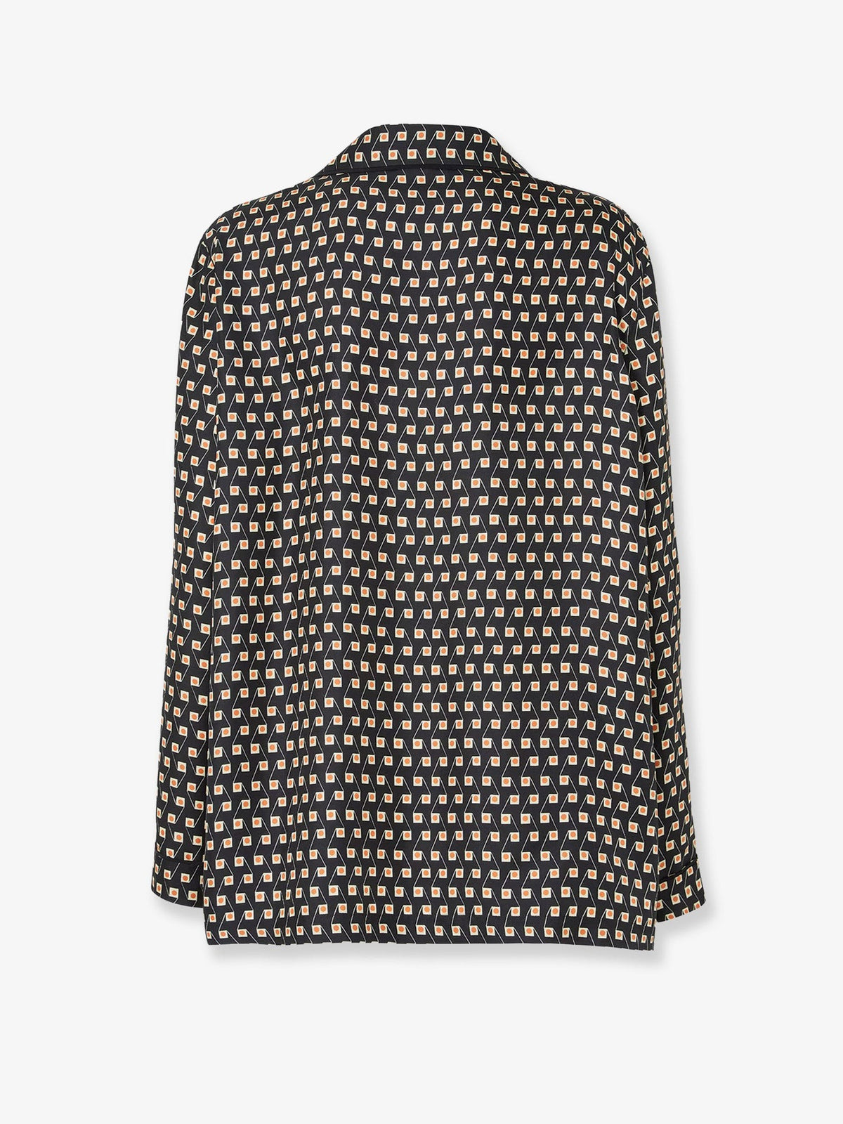 Fendi Women's Pajamas Printed Silk Shirt Black, view 2