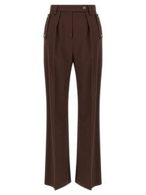 Elisabetta Franchi Palazzo Pants Brown