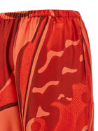 Ferragamo Palazzo Silk Pants Red, view 4