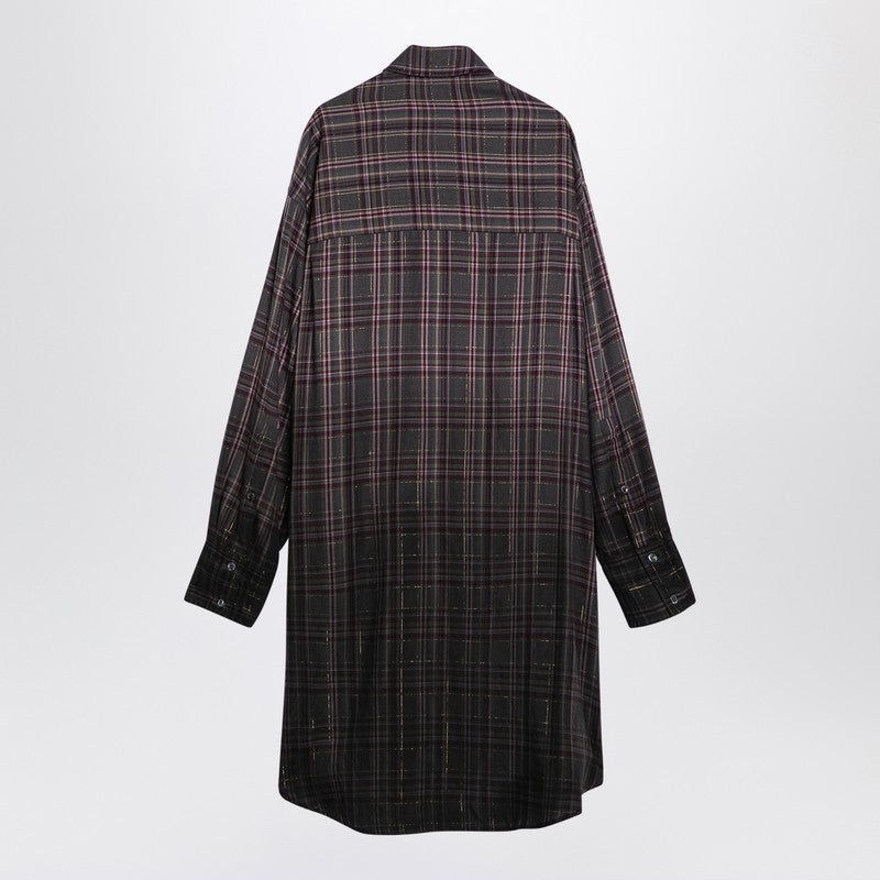 Palm Angels - Palm Angels Checkered chemisier dress with logo - Dresses