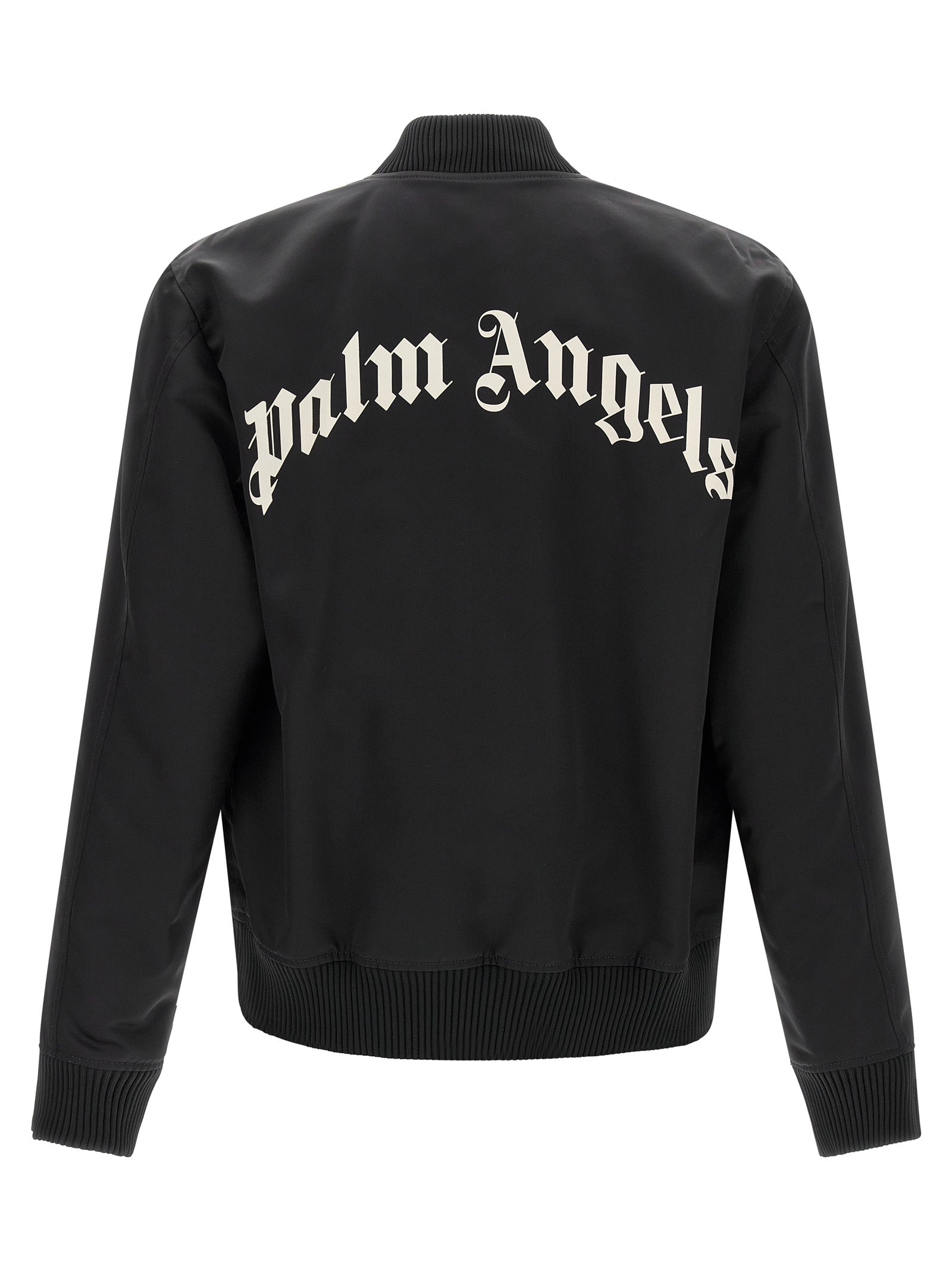 PALM ANGELS - PALM ANGELS - ’Curved Logo’ bomber jacket - Men’s Outerwear