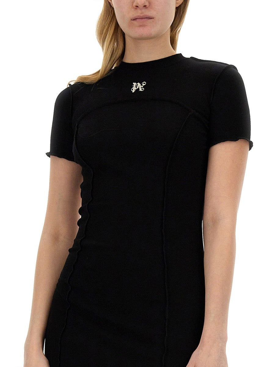 Palm Angels - Palm Angels Dress With Logo - Woman-&gt;Clothing-&gt;Dresses