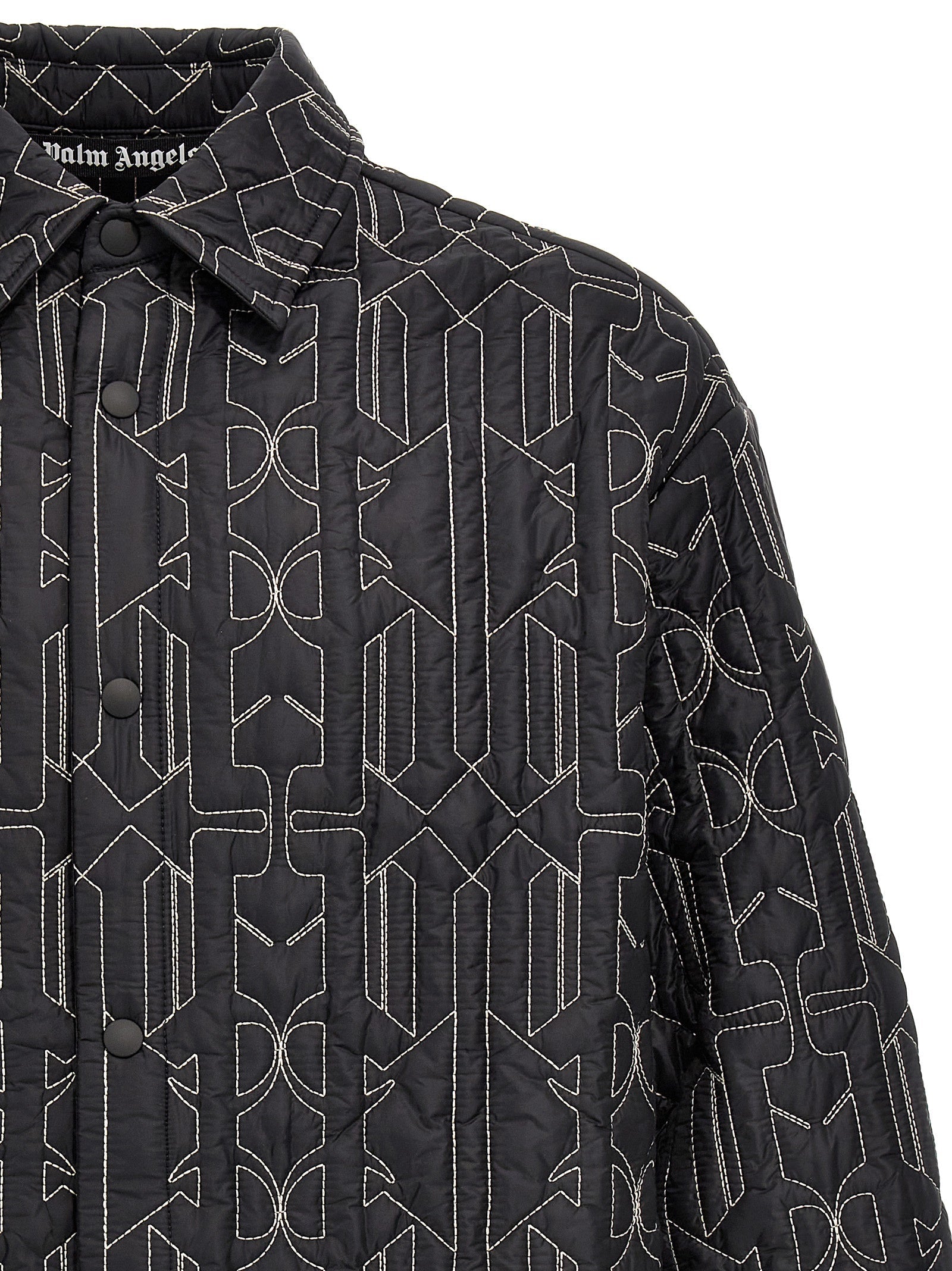 PALM ANGELS - PALM ANGELS - All Monogram Quilted Dover jacket - Men’s Outerwear