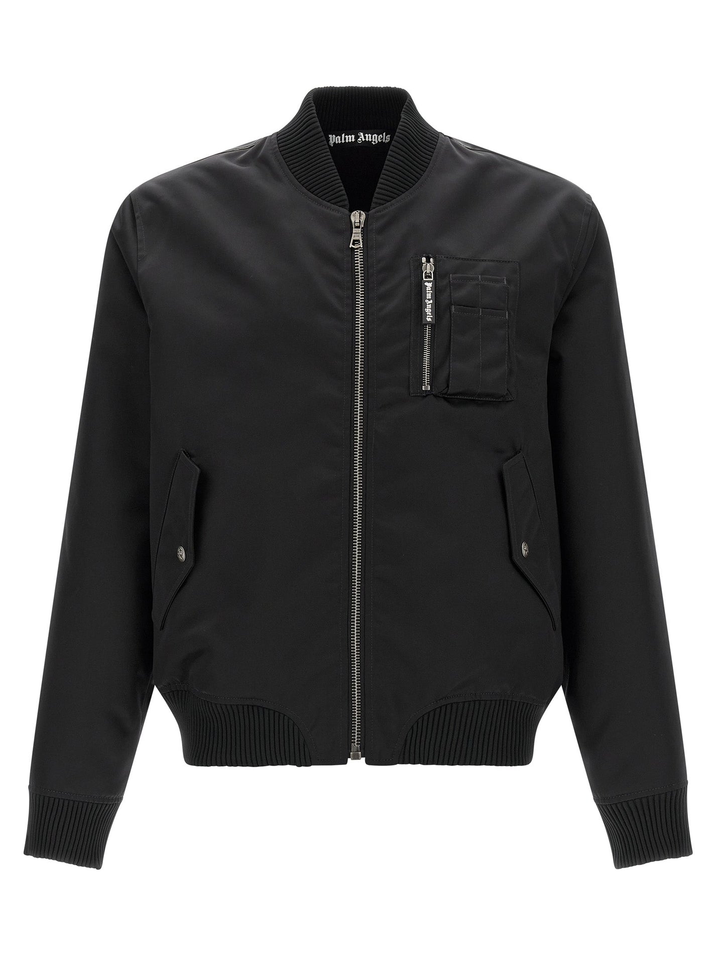 PALM ANGELS - PALM ANGELS - ’Curved Logo’ bomber jacket - Men’s Outerwear