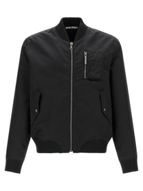 PALM ANGELS - PALM ANGELS - ’Curved Logo’ bomber jacket - Men’s Outerwear