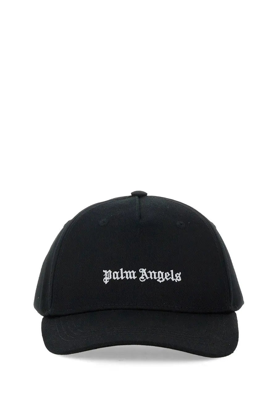 Black palm angels men’s baseball cap with white embroidered logo in cotton for casual wear