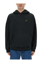 Palm Angels Men's Burning Monogram Print Sweatshirt Black
