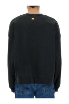 Palm Angels Men's Burning Monogram Print Sweatshirt Black, view 3