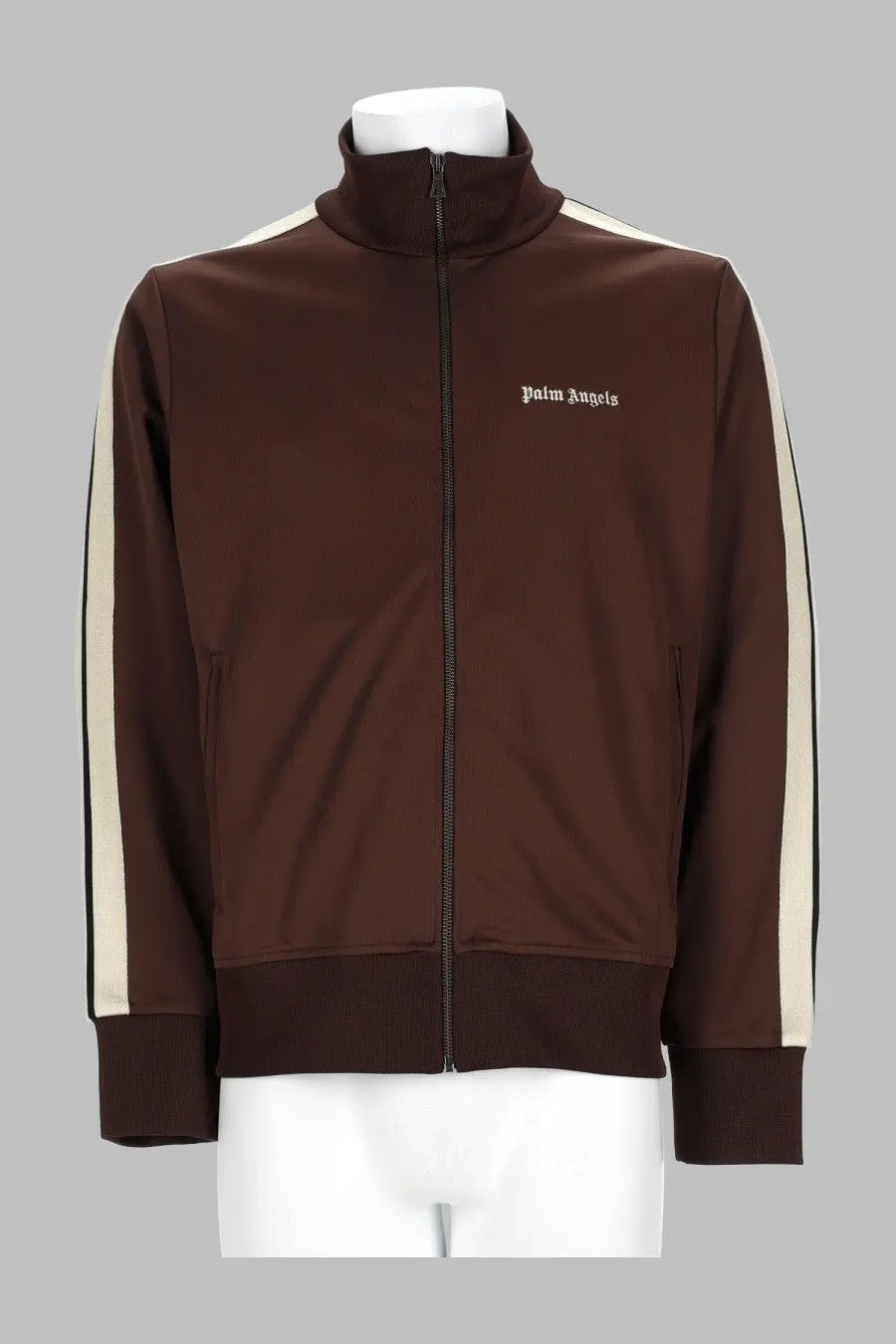 Palm Angels Men's Felpa Con Zip Brown