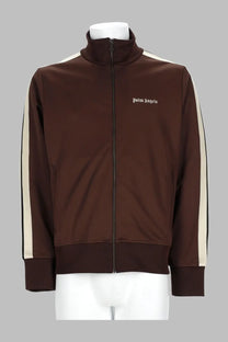 Palm Angels Men's Felpa Con Zip Brown