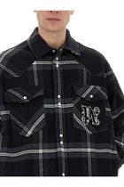 Palm Angels Men's Monogram Shirt Grey, view 4