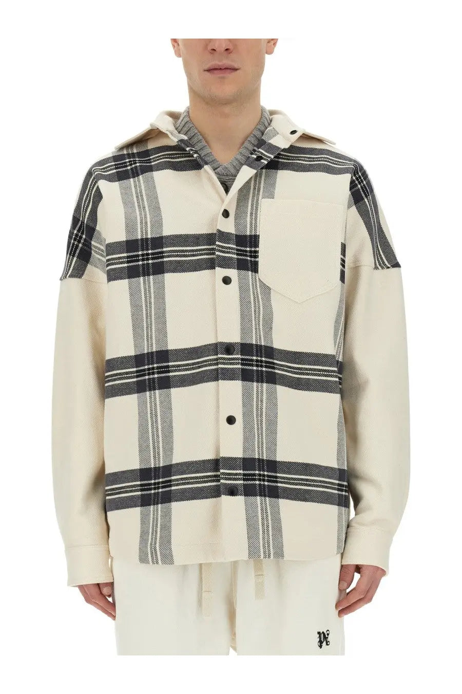 Palm Angels Men's Overshirt Check White