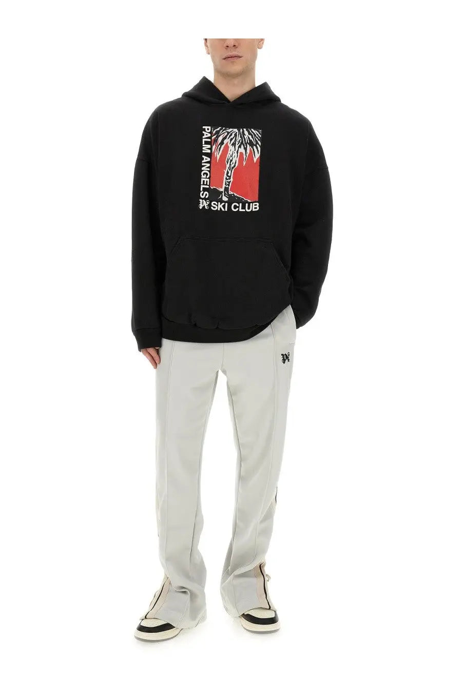 Palm Angels Men's Palm Ski Club Print Sweatshirt Black, view 2