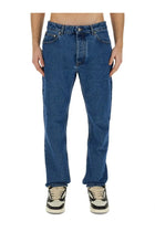 Palm Angels Men's Straight Leg Jeans Blue