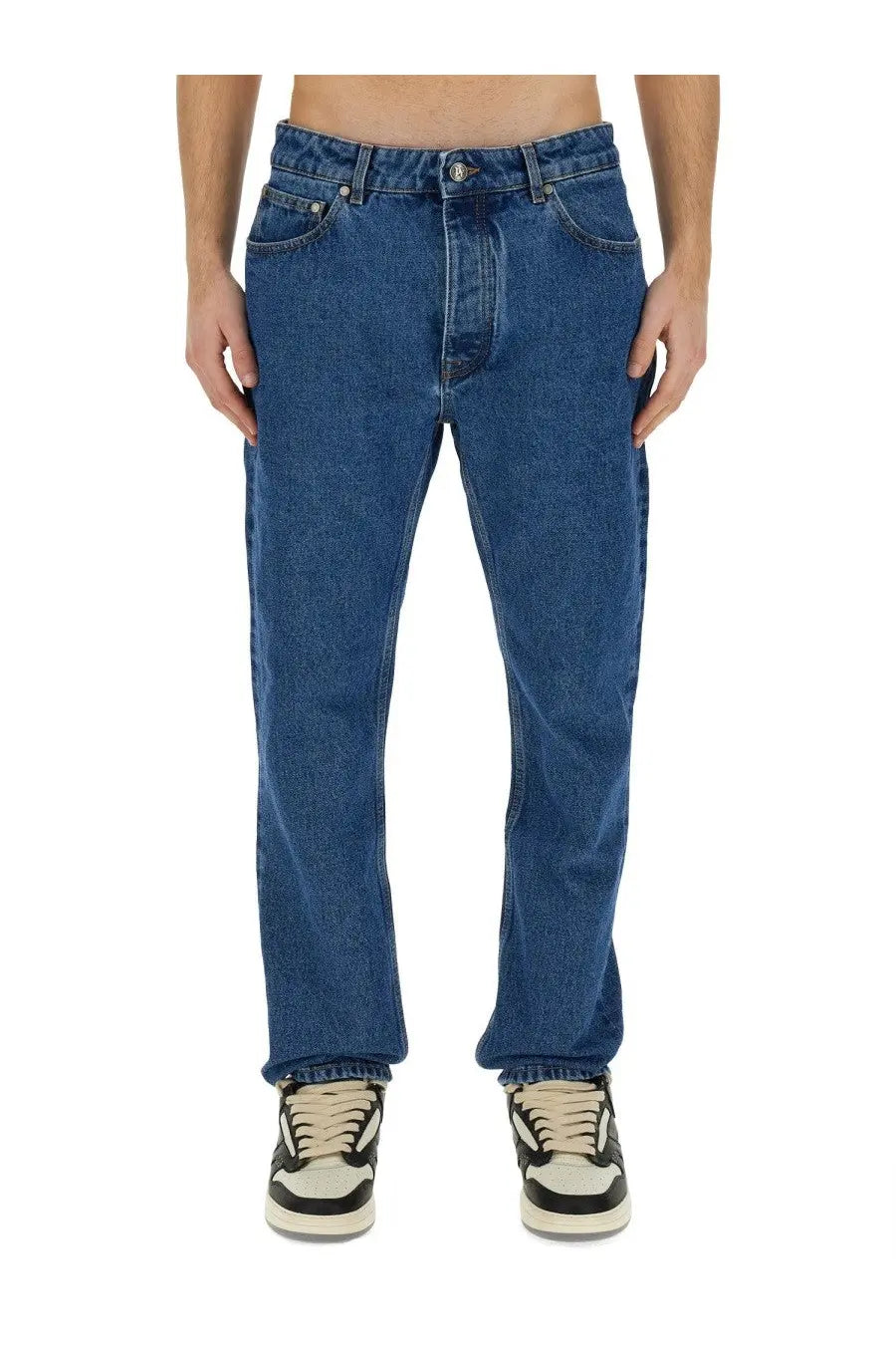 Palm Angels Men's Straight Leg Jeans Blue