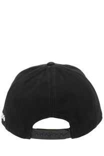 Black palm angels women’s cappello da baseball bear cap with white logo and textured adjustable strap back view