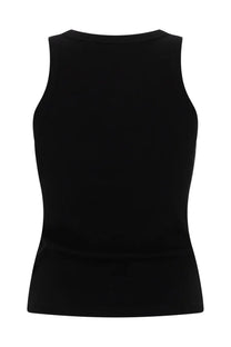 Palm Angels women’s black sleeveless top with a fitted form-fitting silhouette ideal for stylish casual wear
