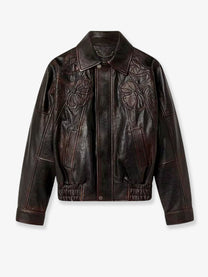 Golden Goose Women's Palmer Leather Jacket Blue