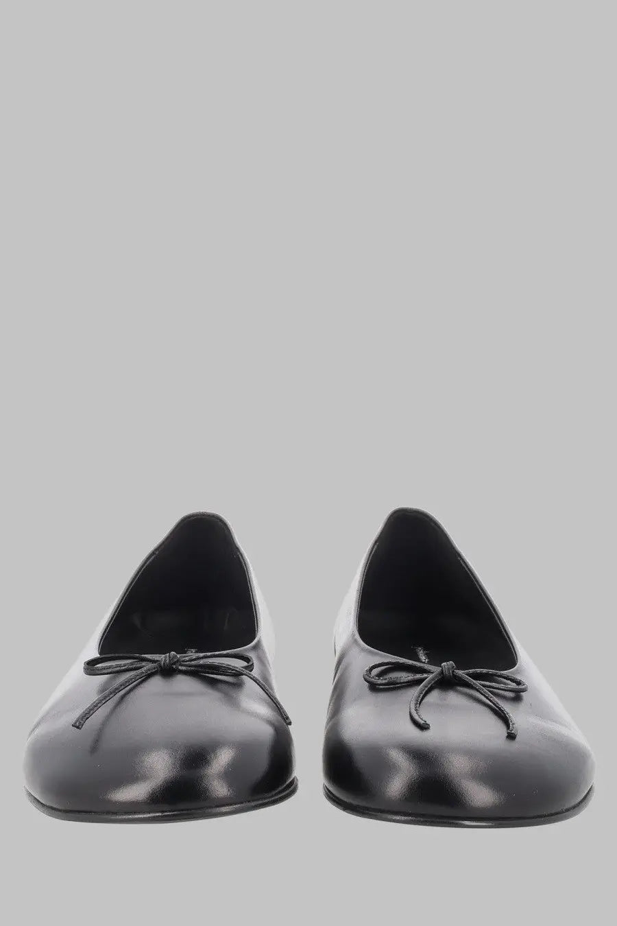 Paloma Wool women’s ballerina Napoli black patent leather flats with a small bow at the front