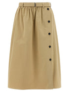 PRADA Panama Old Cotton Skirt Beige