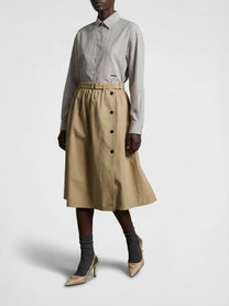 PRADA Panama Old Cotton Skirt Beige