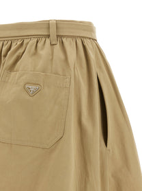 PRADA Panama Old Cotton Skirt Beige