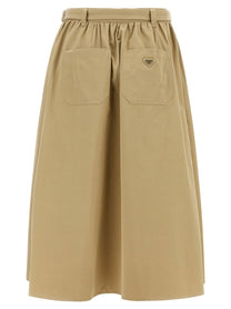 PRADA Panama Old Cotton Skirt Beige