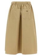 PRADA Panama Old Cotton Skirt Beige, view 3