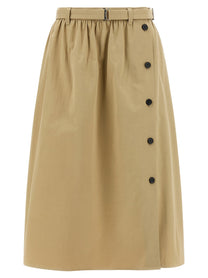 PRADA Panama Old Cotton Skirt Beige